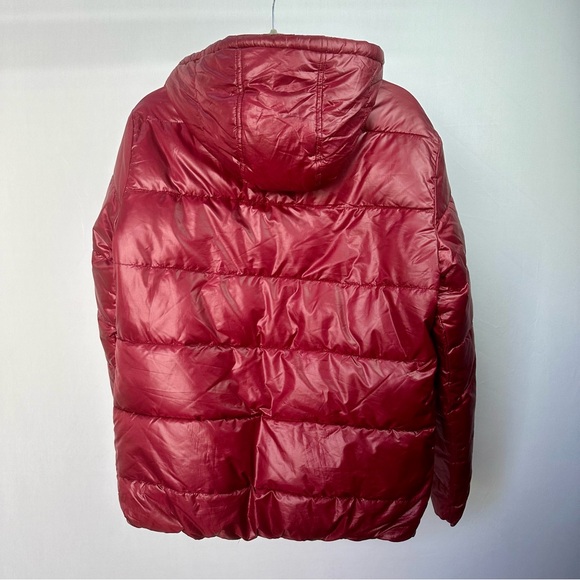 Men’s Reversible Dark Red/Black Puffer Jacket - Picture 6 of 11